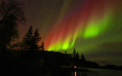 Polarlichter am Kokkajärvi See